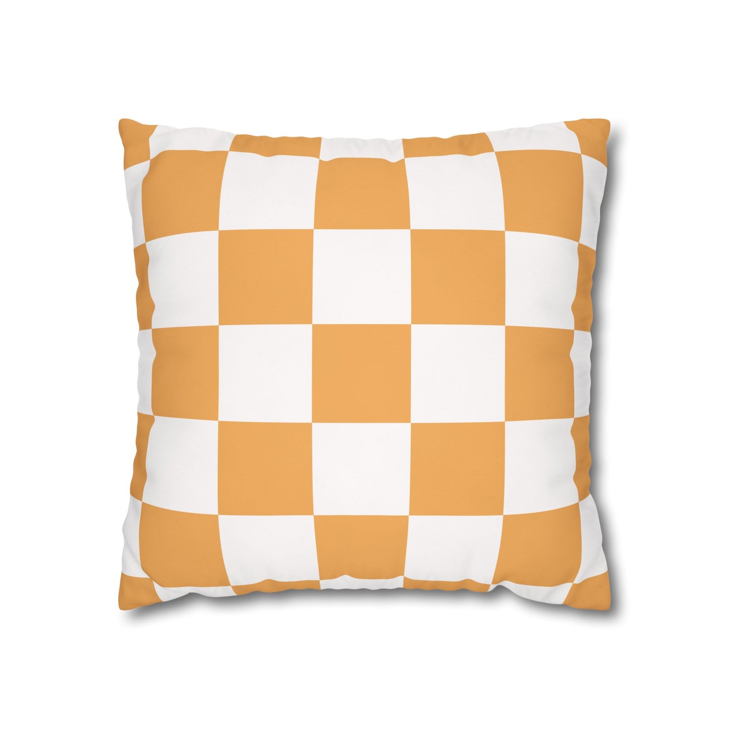 Modern Checkered Orange Pillowcase