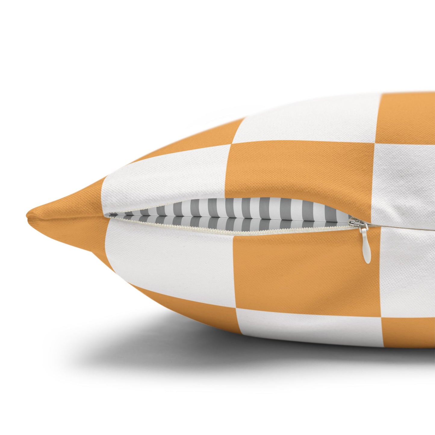 Modern Checkered Orange Pillowcase