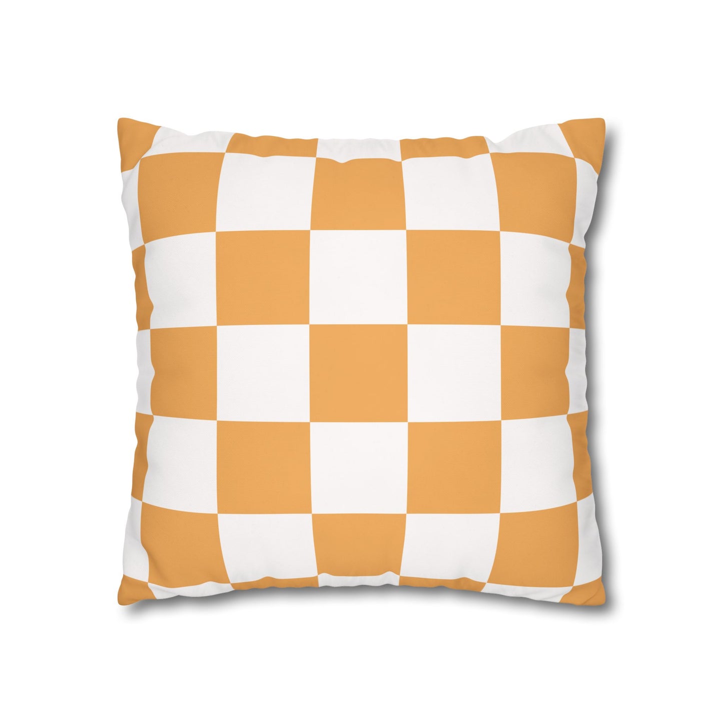 Modern Checkered Orange Pillowcase