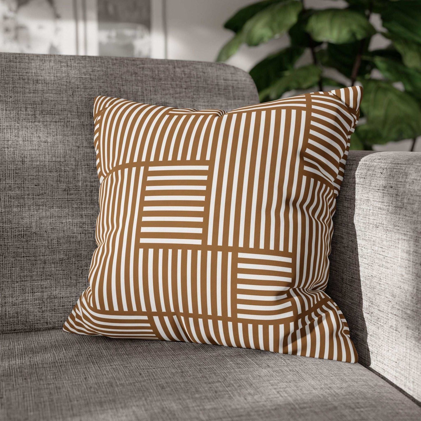 Modern Geometric Gold Accent Pillowcase