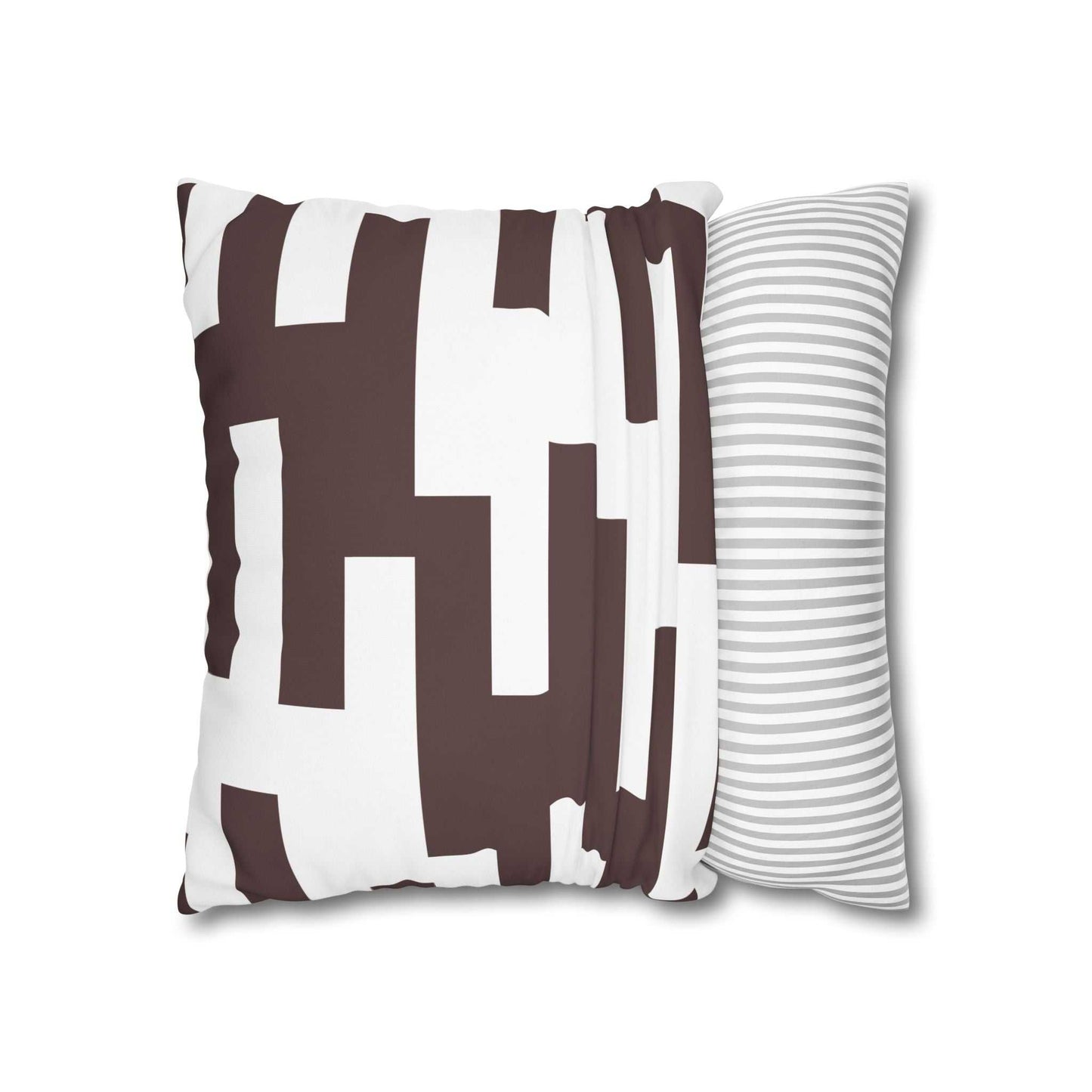 GeoStripe Choco Pillowcase