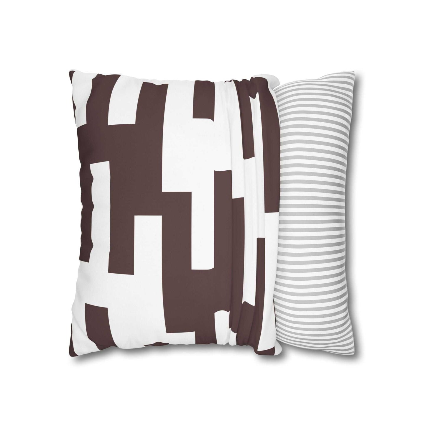 GeoStripe Choco Pillowcase