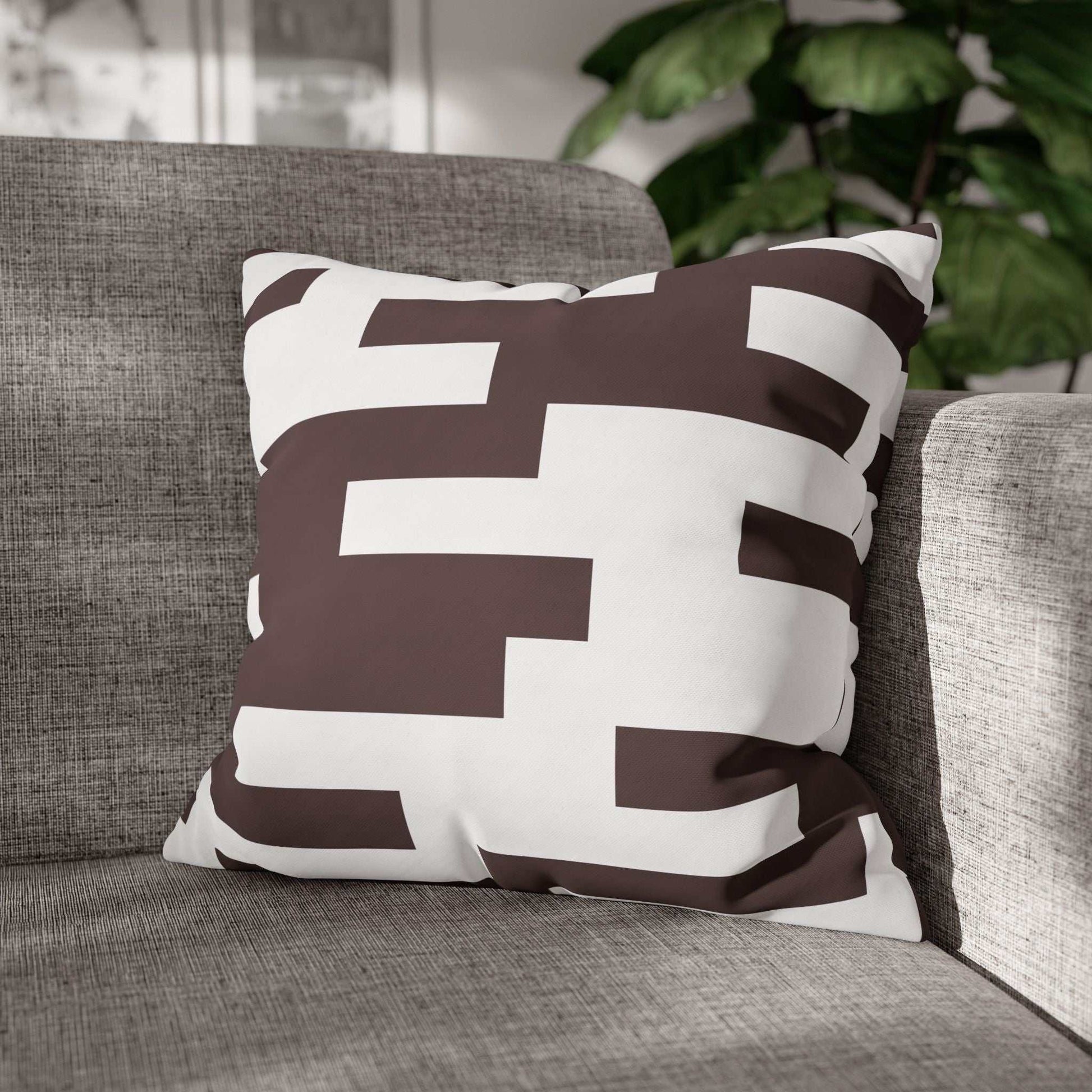 GeoStripe Choco Pillowcase